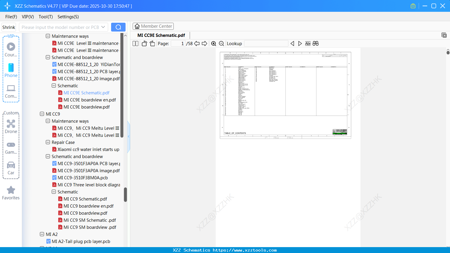 Xiaomi MI CC9E Schematic